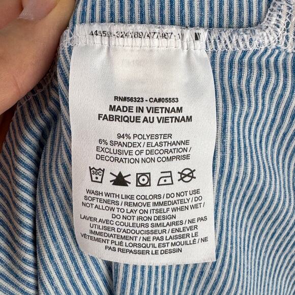 Nike Blue/White Vapor Striped Dri-fit Stretch Short Sleeve Golf Polo Size Large - Picture 5 of 11